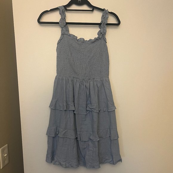 Lulus Blue Ruffle Dress - Picture 2 of 2